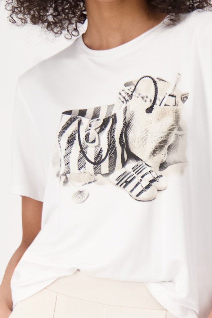 Monari Damen T-Shirts Cream