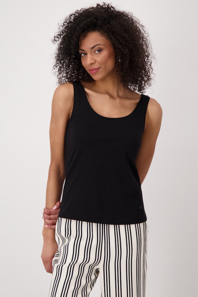 Monari Damen Tops Schwarz