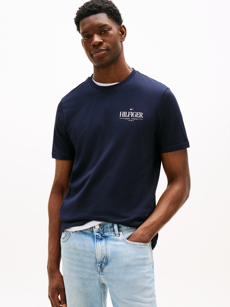 Tommy Hilfiger Herren T-Shirts kurz Dw Blue