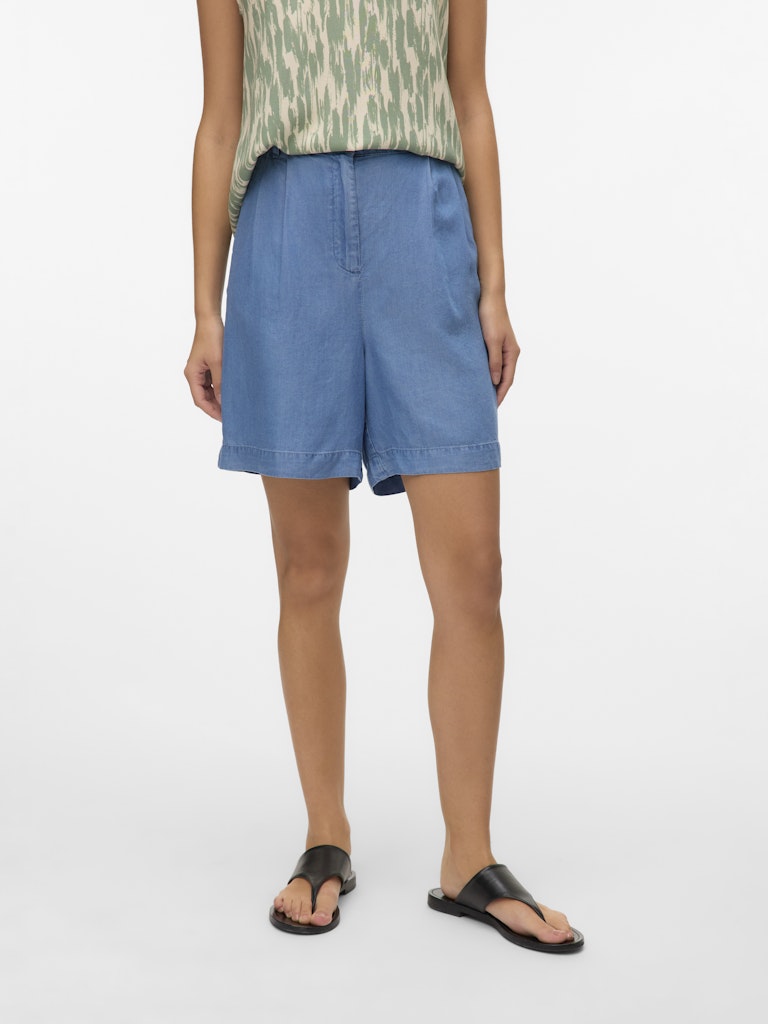 Vero Moda Damen Shorts Medium Blue Den