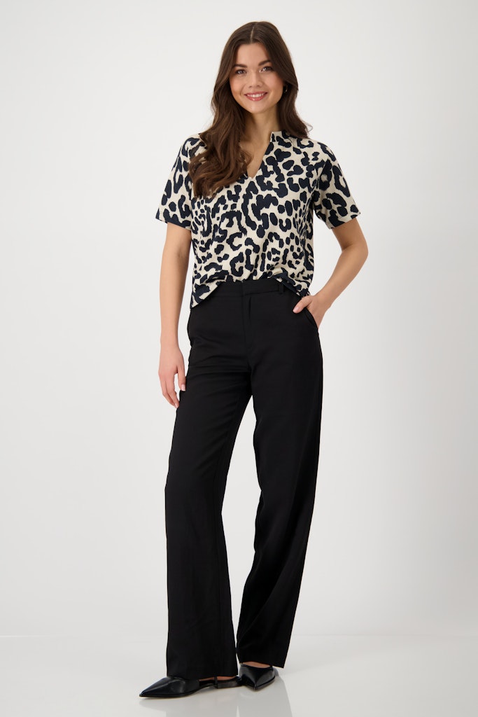 Monari Damen T-Shirts Schwarz Gem