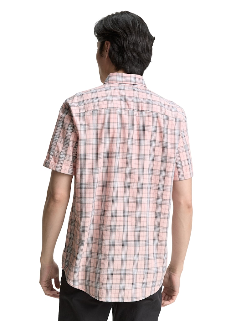Tom Tailor Herren Hemden kurz Blush Pink Navy