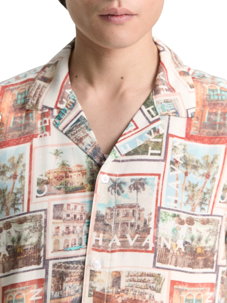 Tom Tailor Herren Hemden kurz Multi Color Pho