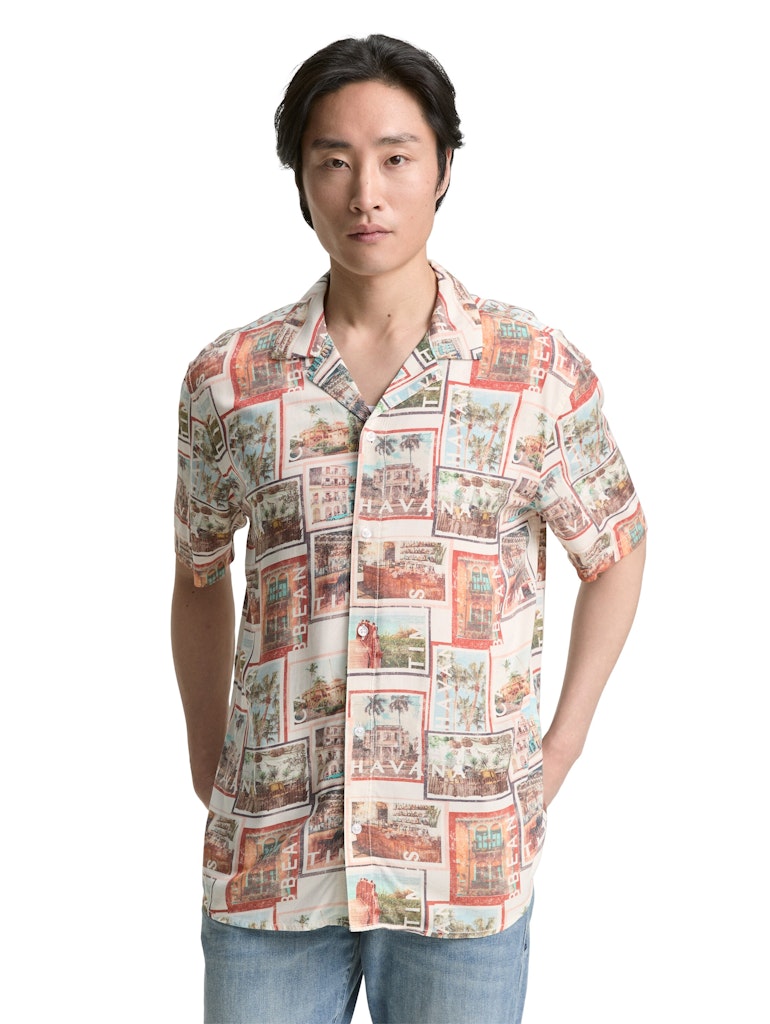 Tom Tailor Herren Hemden kurz Multi Color Pho