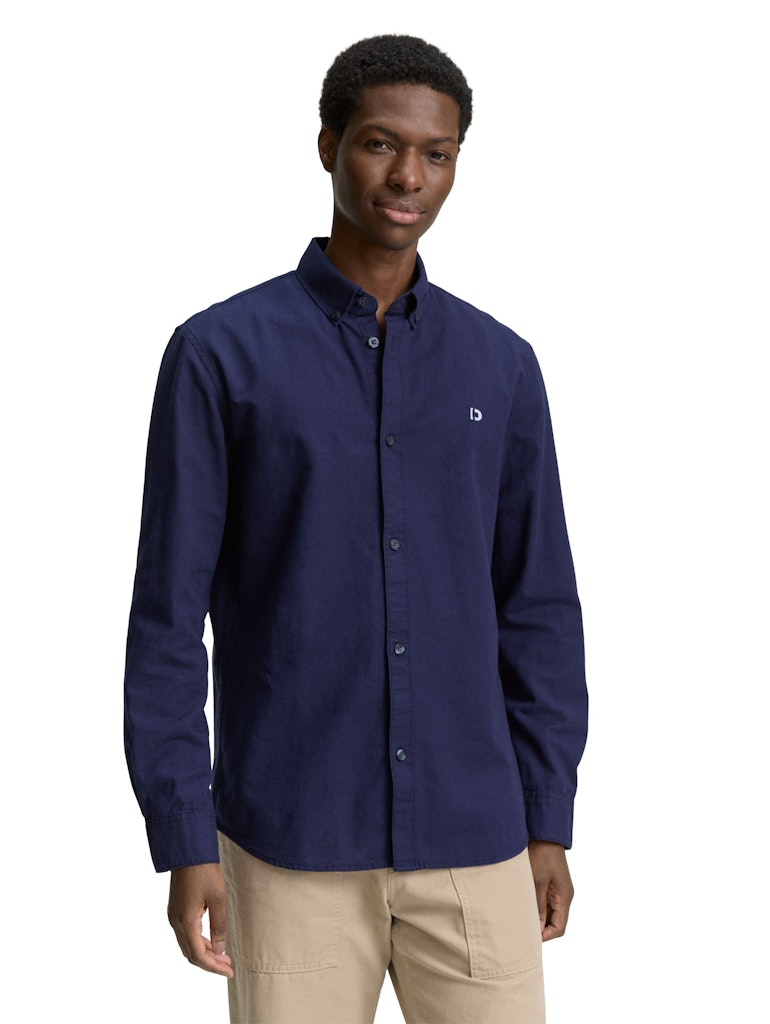 Tom Tailor denim Herren Hemden lang Dark Blueberry