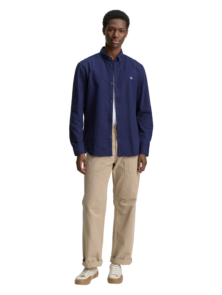 Tom Tailor denim Herren Hemden lang Dark Blueberry