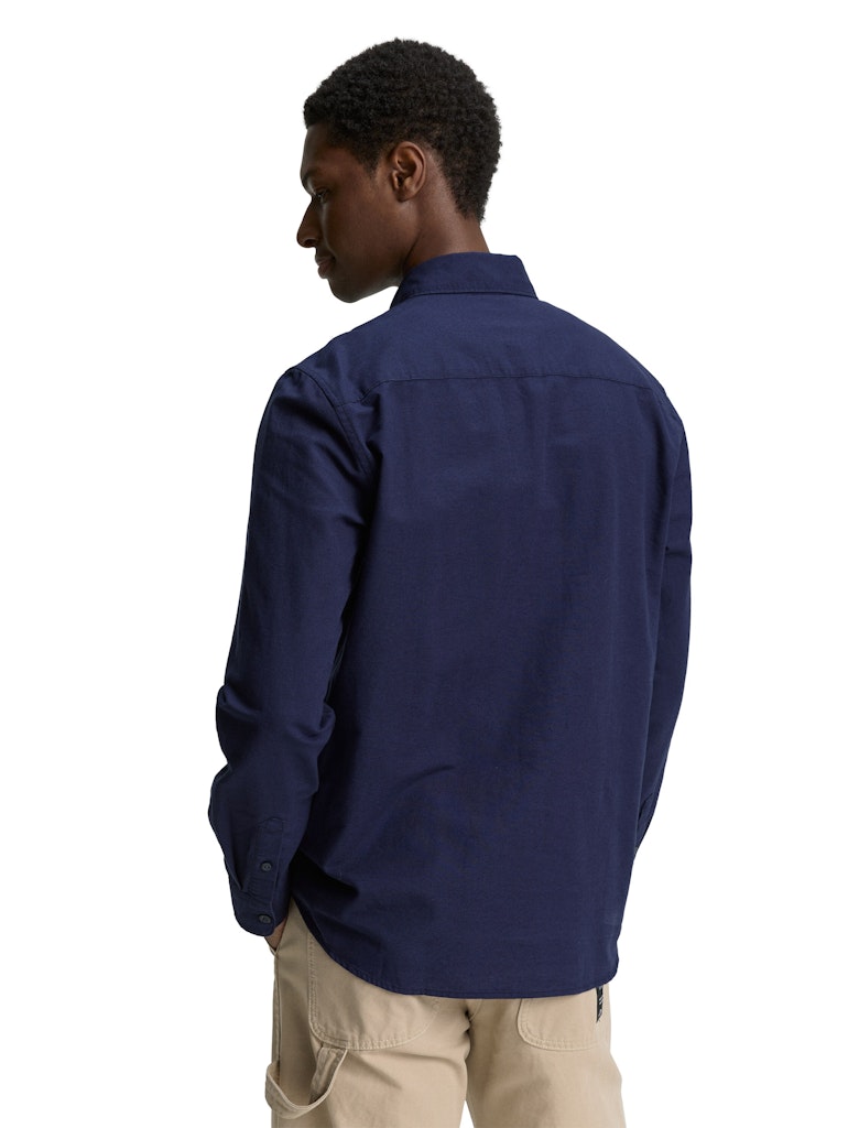 Tom Tailor denim Herren Hemden lang Dark Blueberry