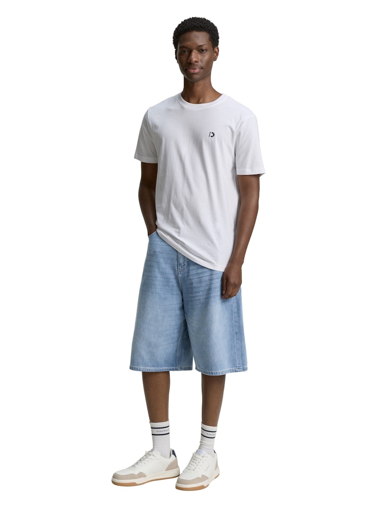 Tom Tailor denim Herren Shorts Light Stone Blu