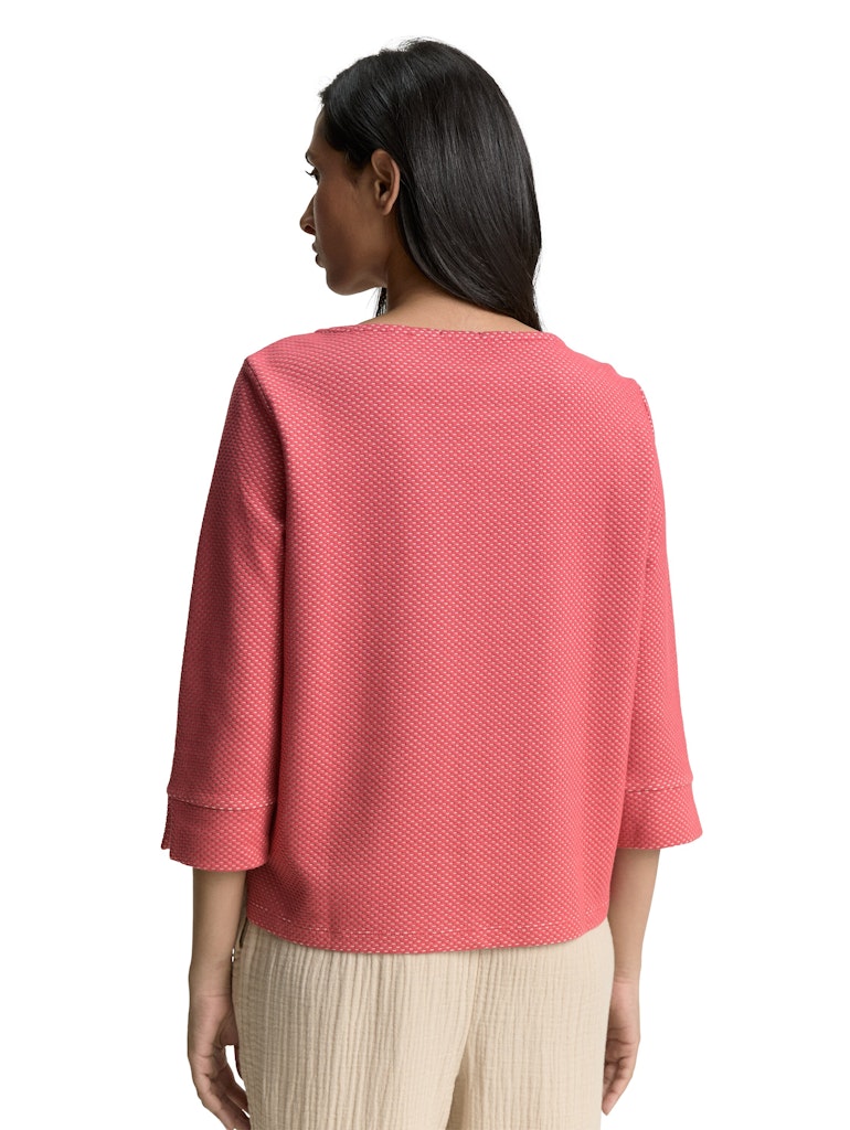 Tom Tailor Damen Sweatshirts Red Structure