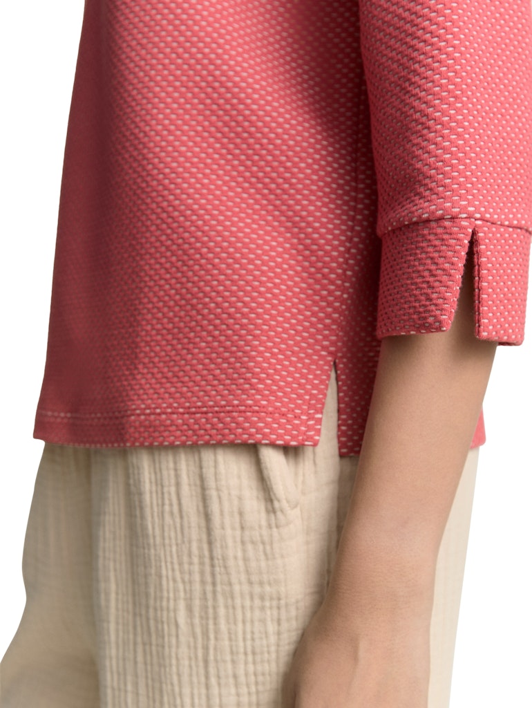 Tom Tailor Damen Sweatshirts Red Structure