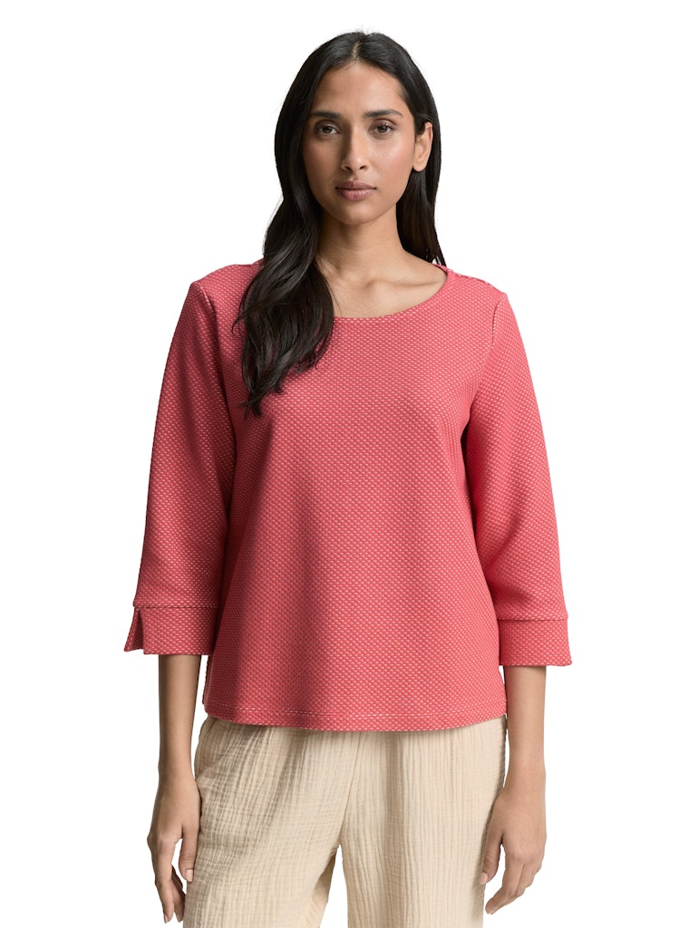 Tom Tailor Damen Sweatshirts Red Structure