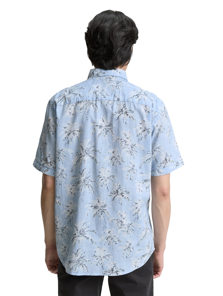 Tom Tailor Herren Hemden kurz Powder Blue Str