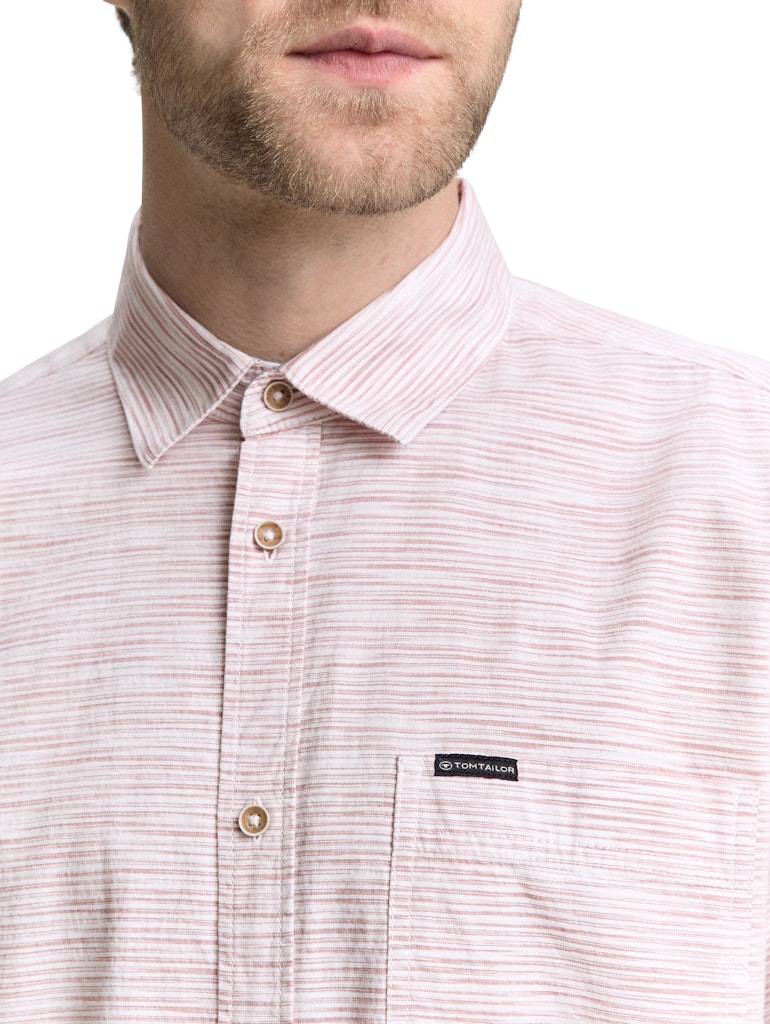 Tom Tailor Herren Hemden kurz Orange Irregula