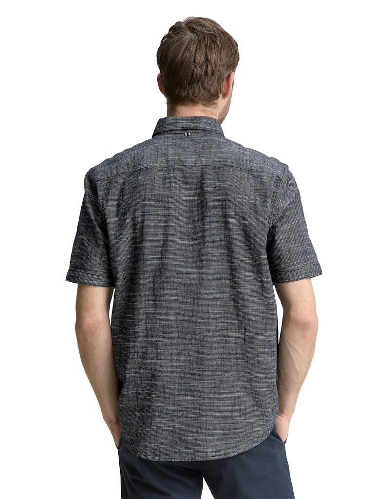 Tom Tailor Herren Hemden kurz Navy Horizontal
