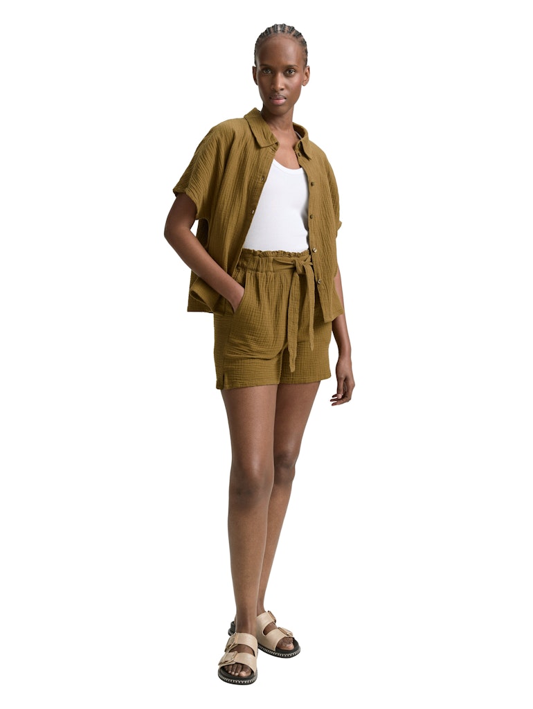 Tom Tailor denim Damen Shorts Golden Olive Gr