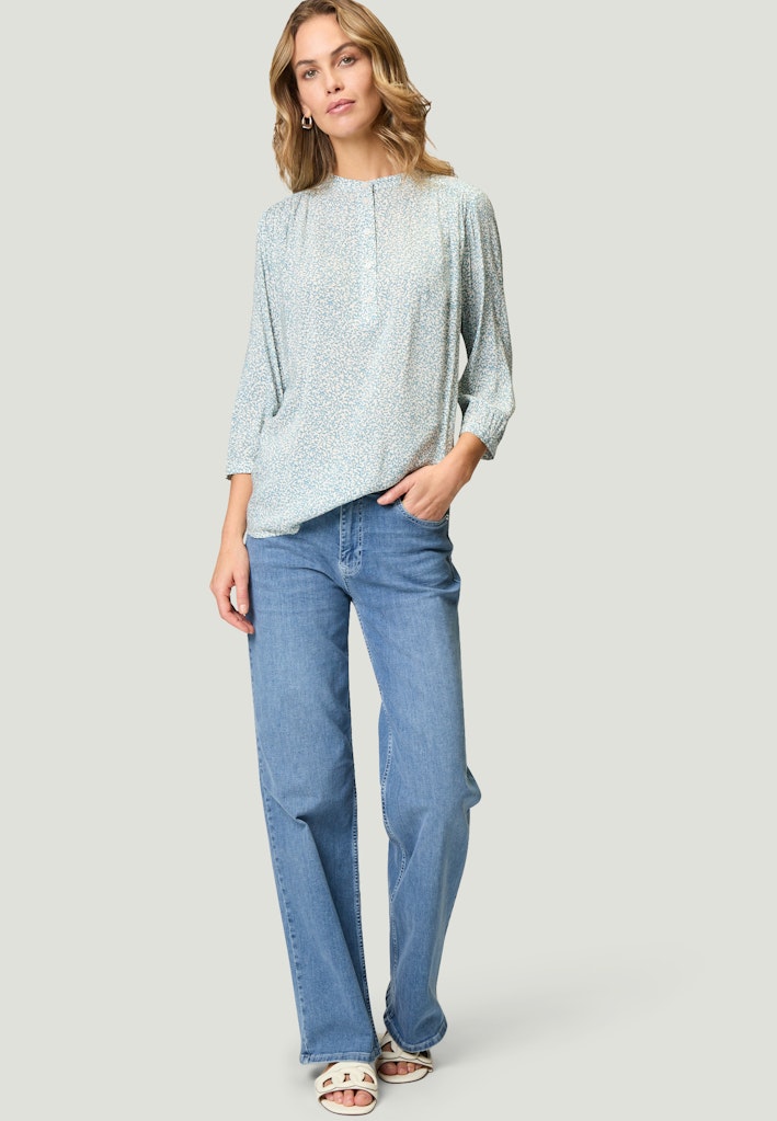 Zero Damen Blusen Creamblue