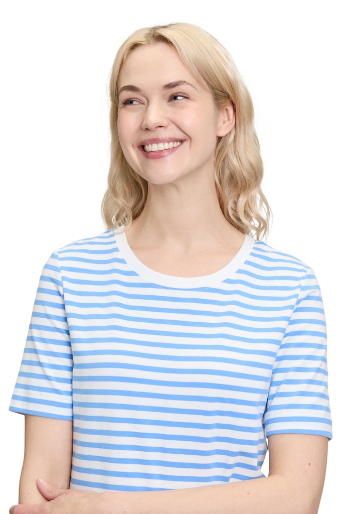 Betty & Co Damen T-Shirts Cream/Blue