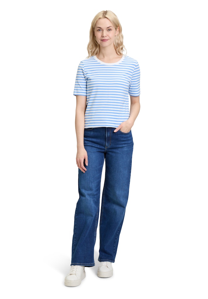 Betty & Co Damen T-Shirts Cream/Blue