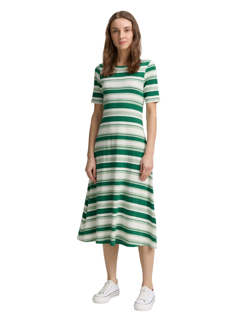 Tom Tailor denim Damen Kleider Green Mint Stri