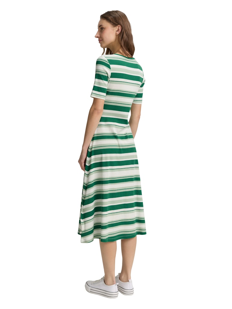 Tom Tailor denim Damen Kleider Green Mint Stri