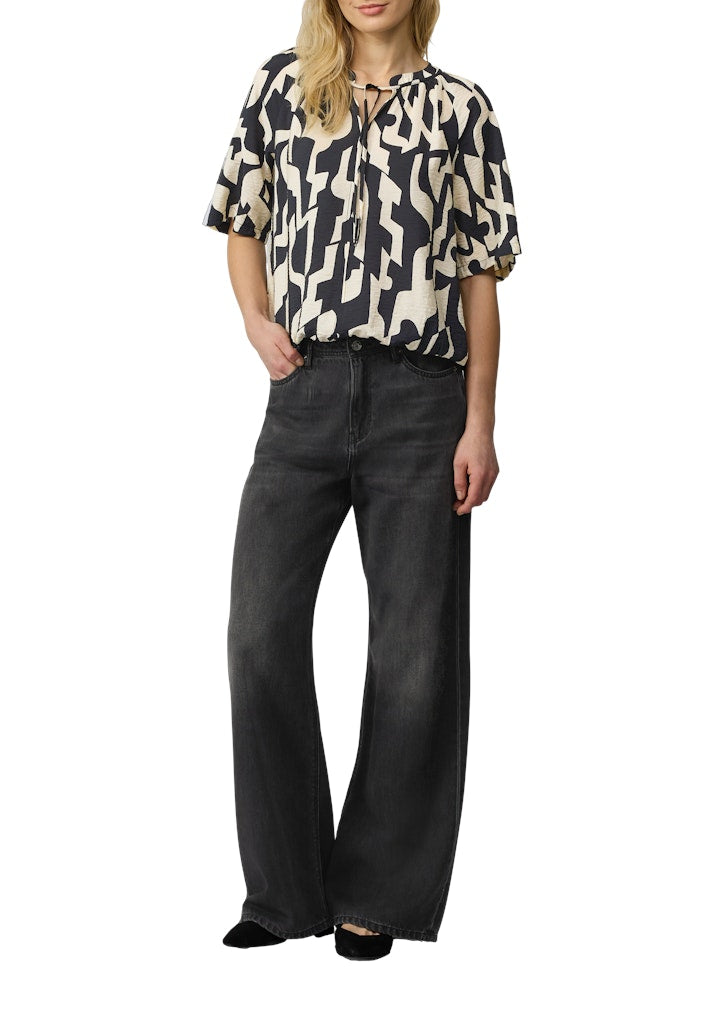 S. Oliver red Damen Blusen Grey/Black