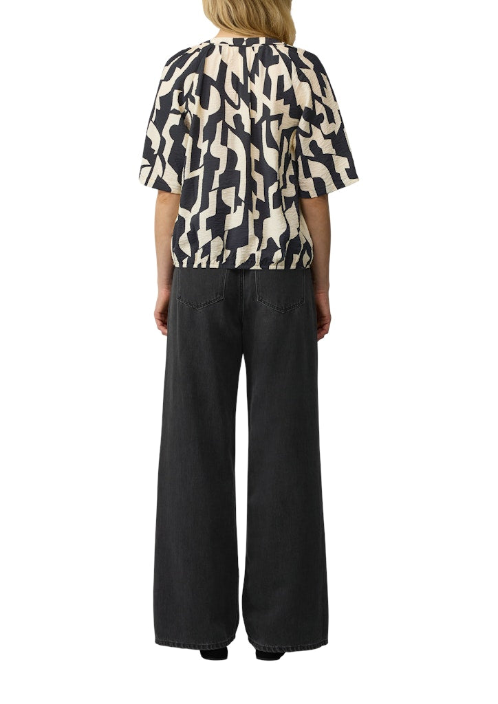 S. Oliver red Damen Blusen Grey/Black