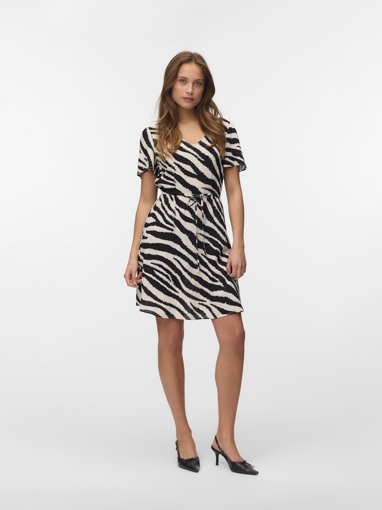 Vero Moda Damen Kleider Birch/Zebra