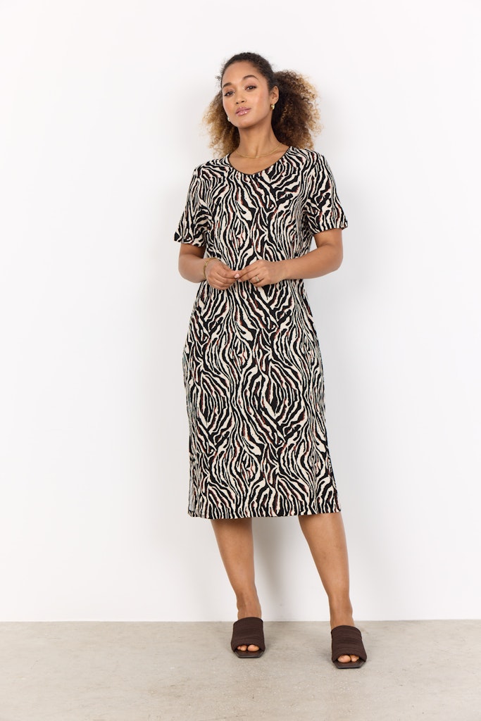 Soya Concept Damen Kleider Black Combi