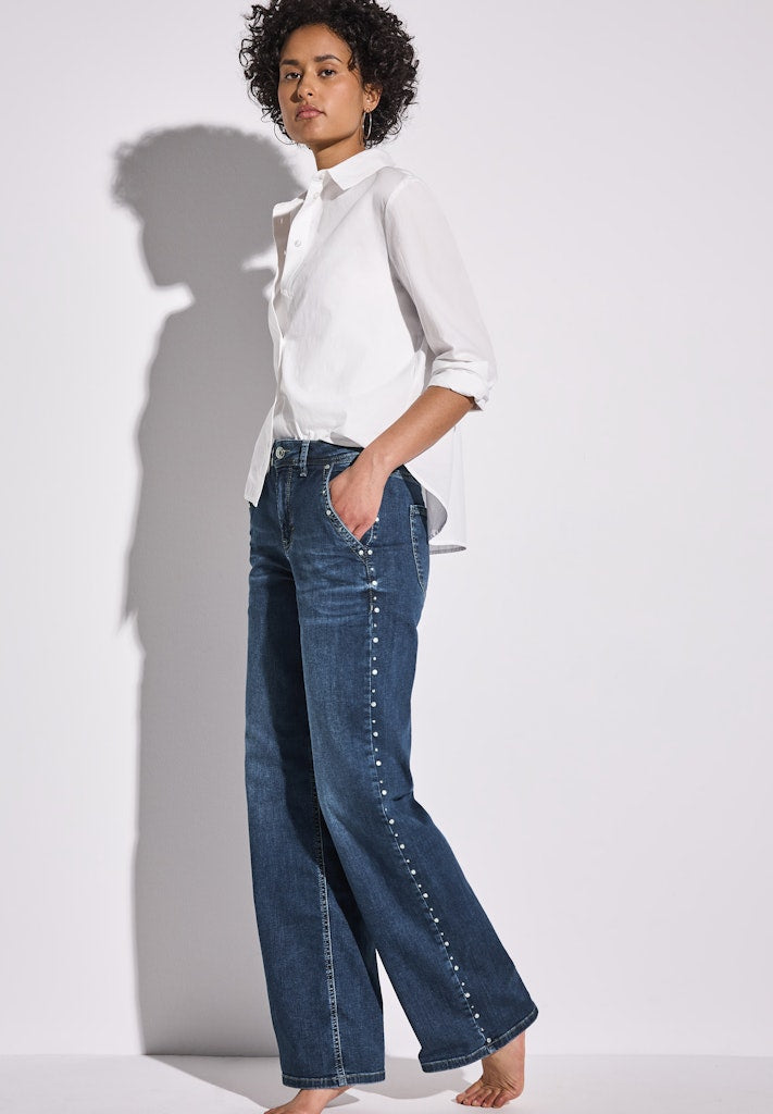 Street One Damen Hosen Dark Blue