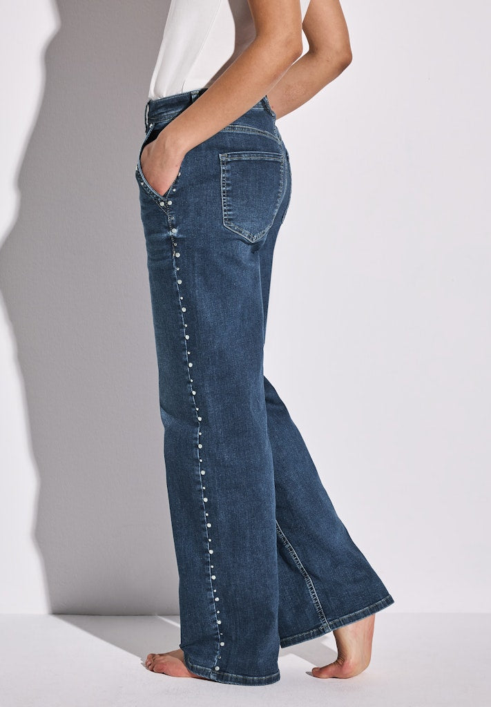 Street One Damen Hosen Dark Blue