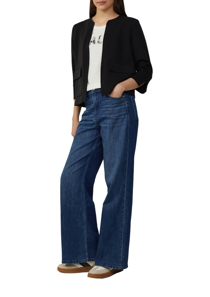 S. Oliver red Damen Sweatjacken Grey/Black