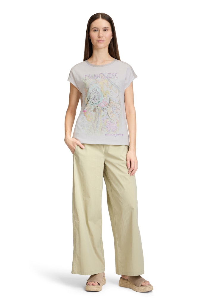Cartoon Damen T-Shirts Patch Cream/Ros