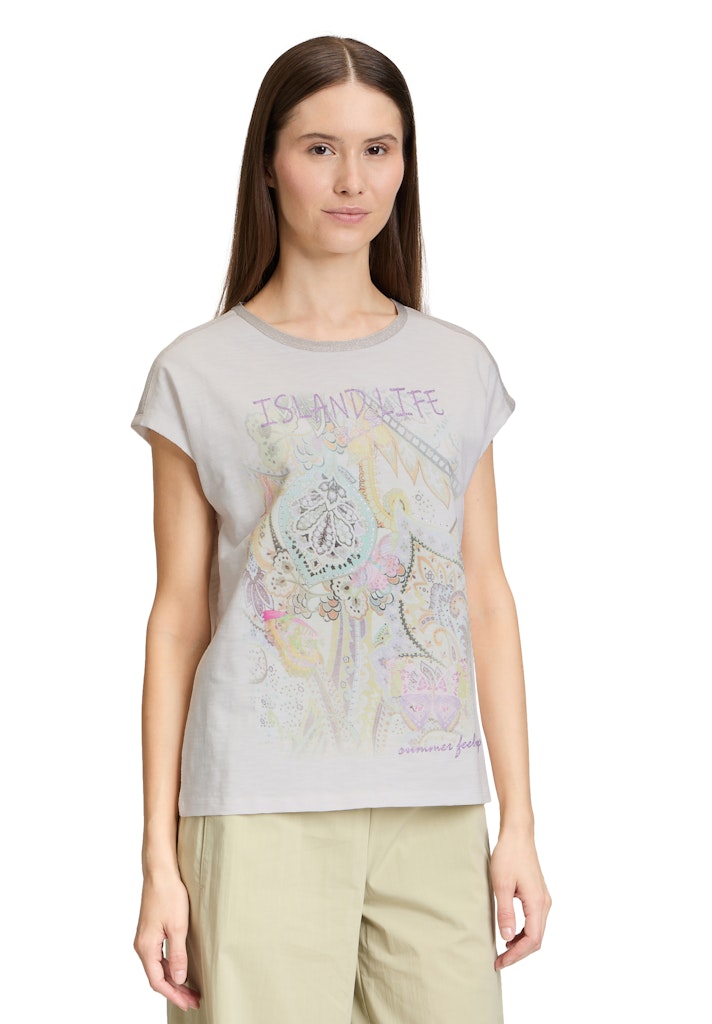 Cartoon Damen T-Shirts Patch Cream/Ros