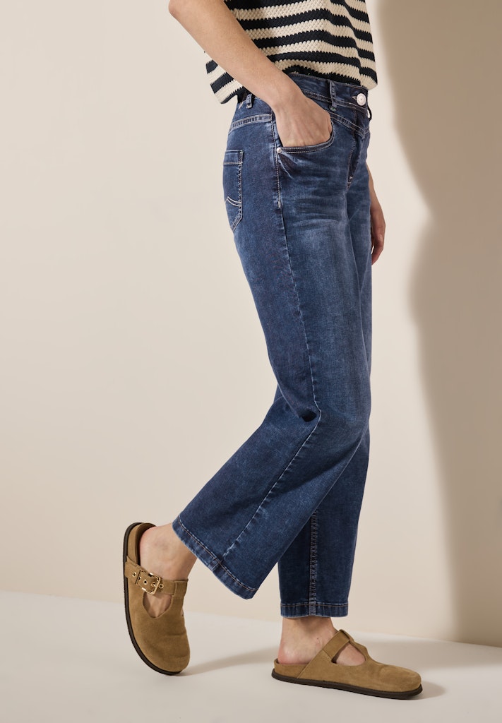 Cecil Damen Hosen Mid Blue