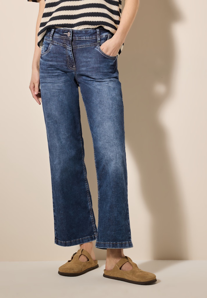 Cecil Damen Hosen Mid Blue