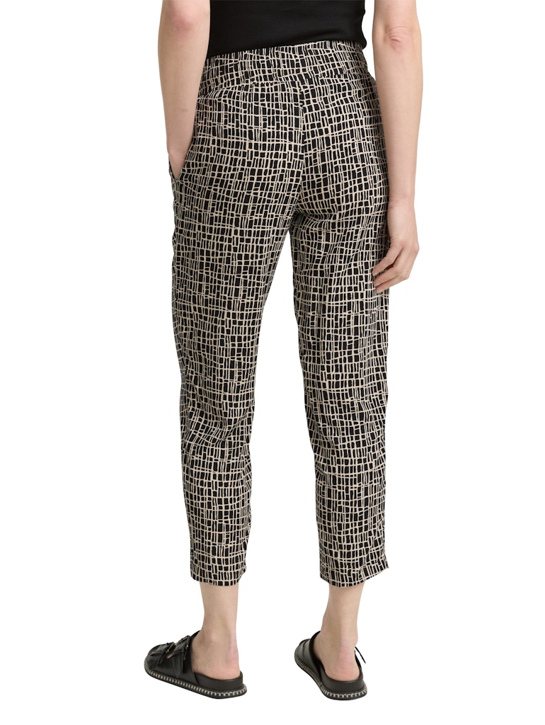 Tom Tailor Damen Hosen Abstract Black
