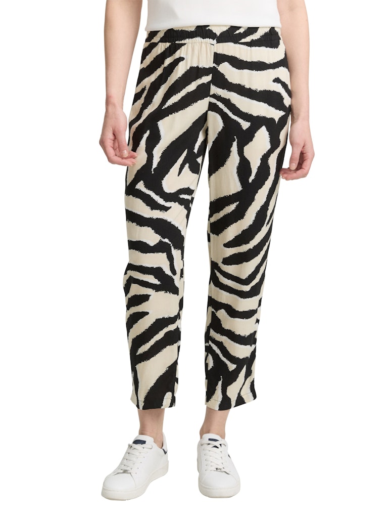 Tom Tailor Damen Hosen Abstract Beige