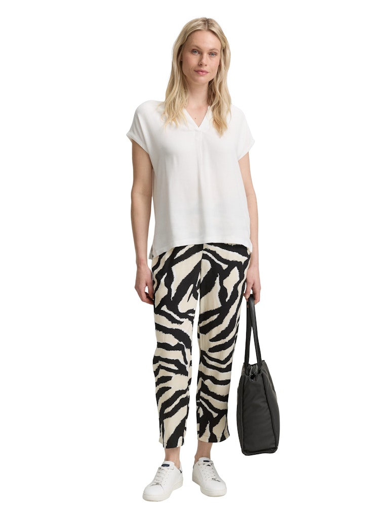 Tom Tailor Damen Hosen Abstract Beige