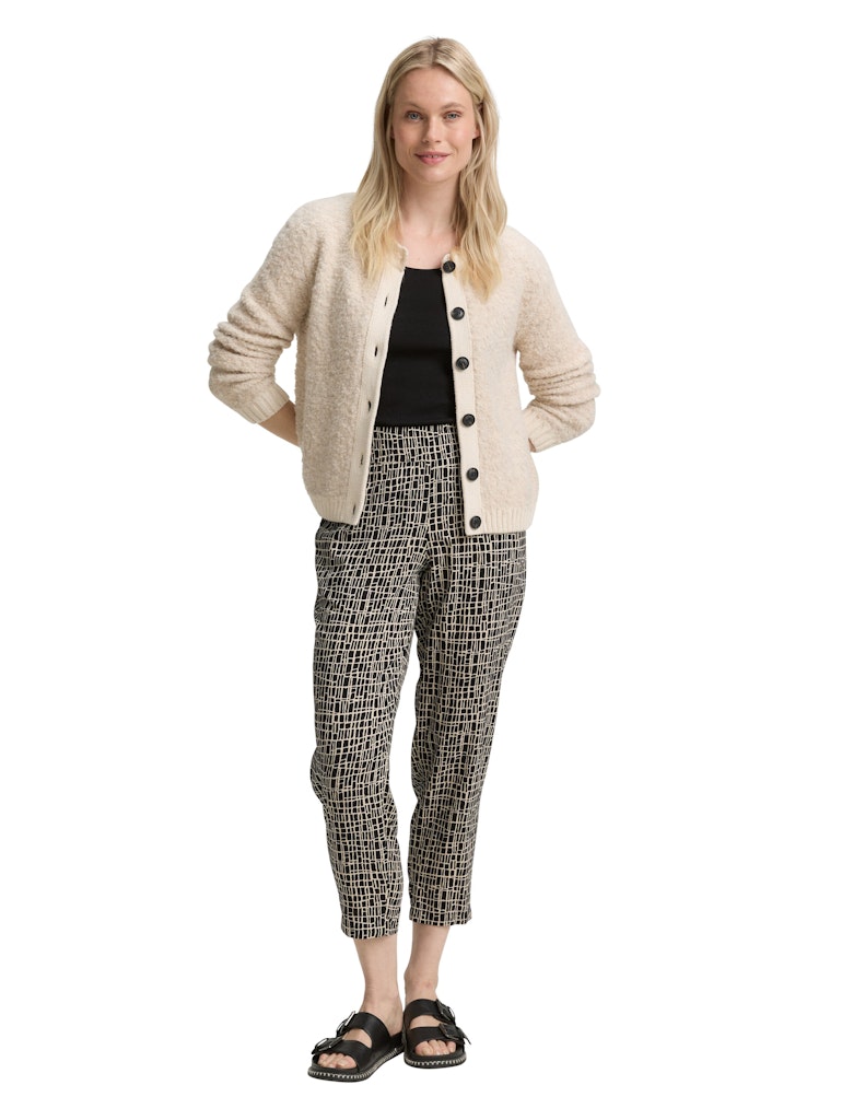 Tom Tailor Damen Hosen Abstract Black
