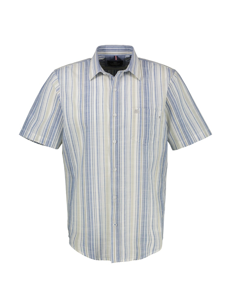 Lerros Herren Hemden kurz Cobalt Blue