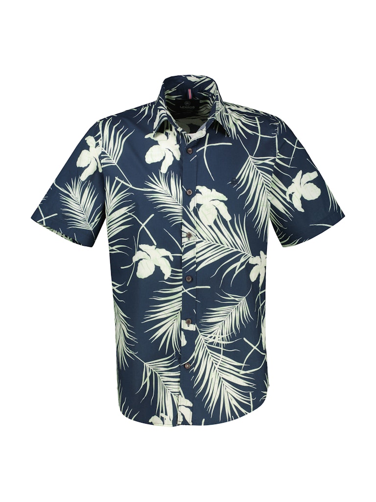 Lerros Herren Hemden kurz Classic Navy