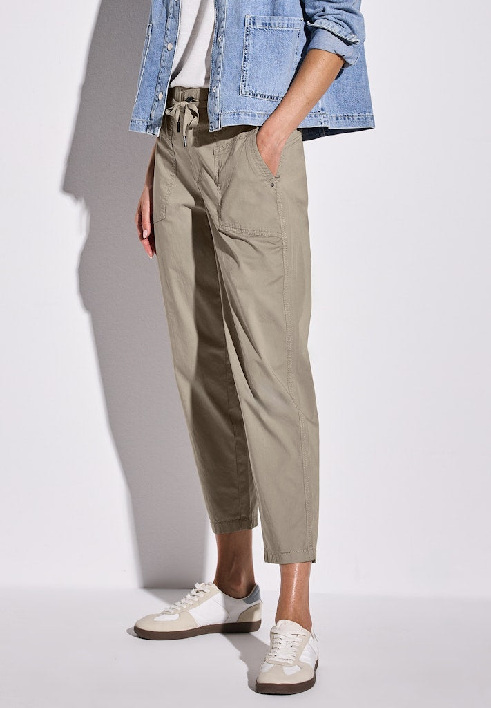 Street One Damen Hosen Buff Grey