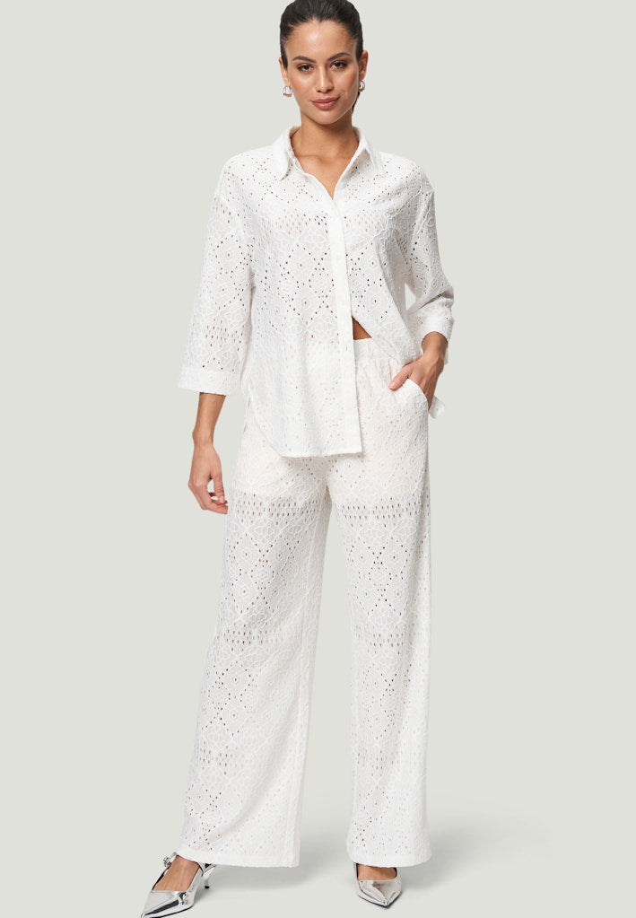 Zero Damen Hosen Brilliant White
