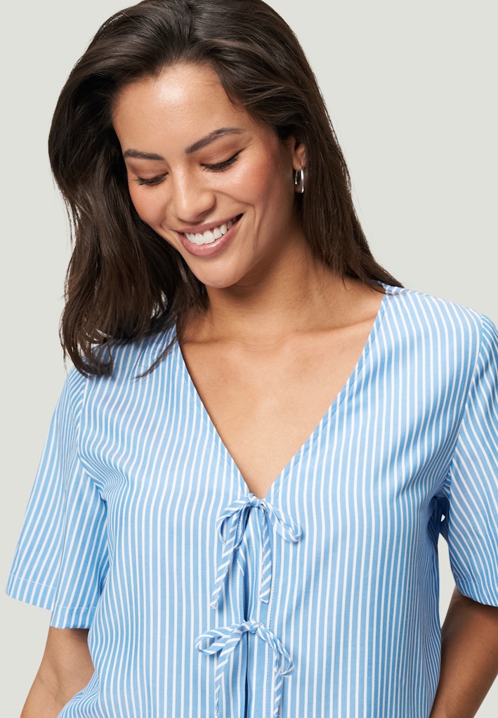 Zero Damen Blusen Classic Bluewhi