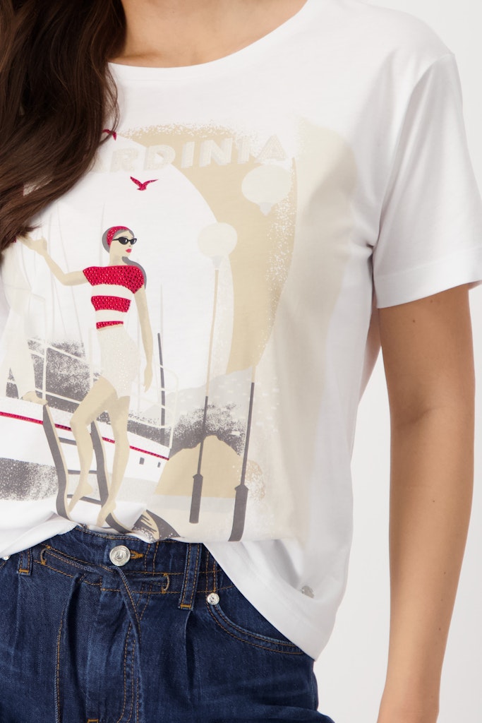 Monari Damen T-Shirts Cream