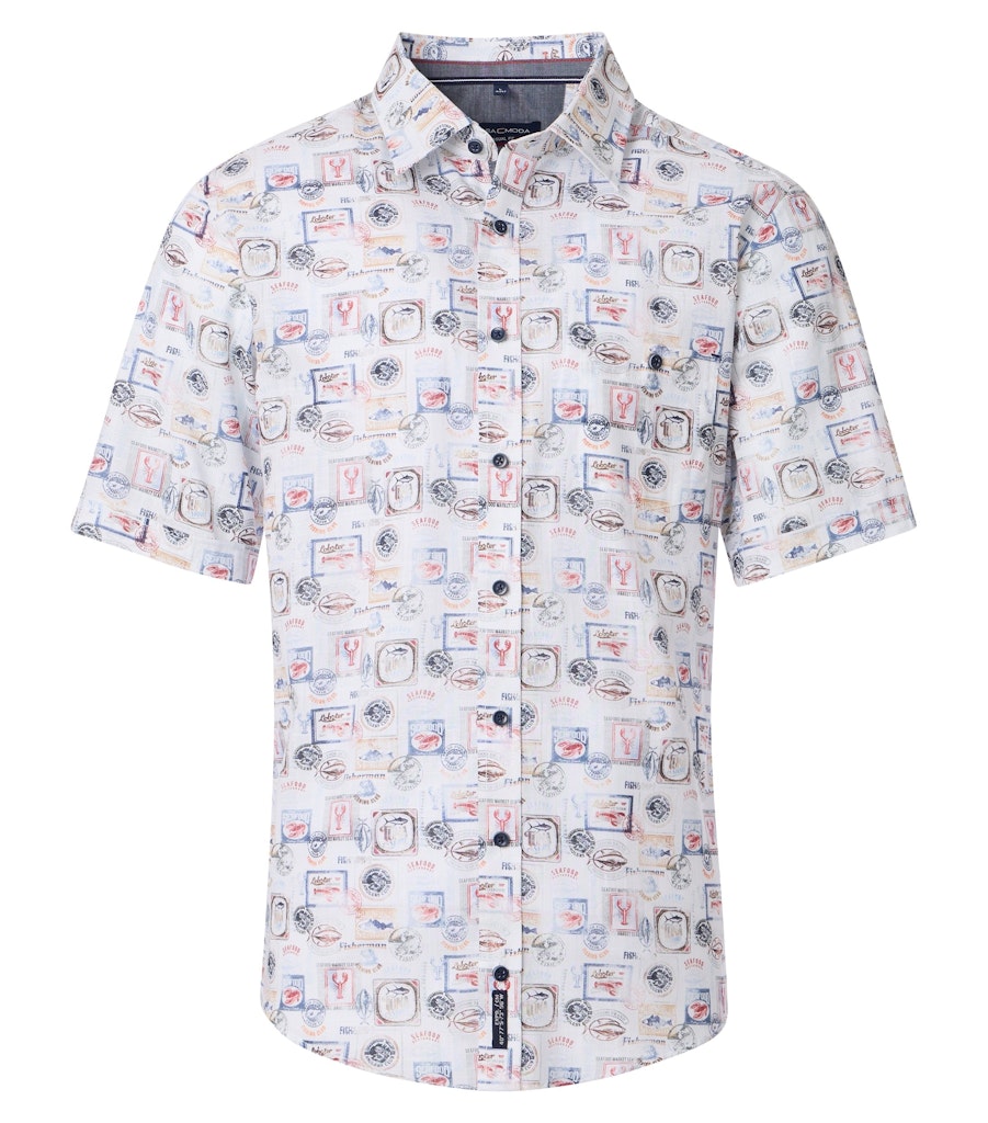 Casa Moda Herren Hemden kurz Blau