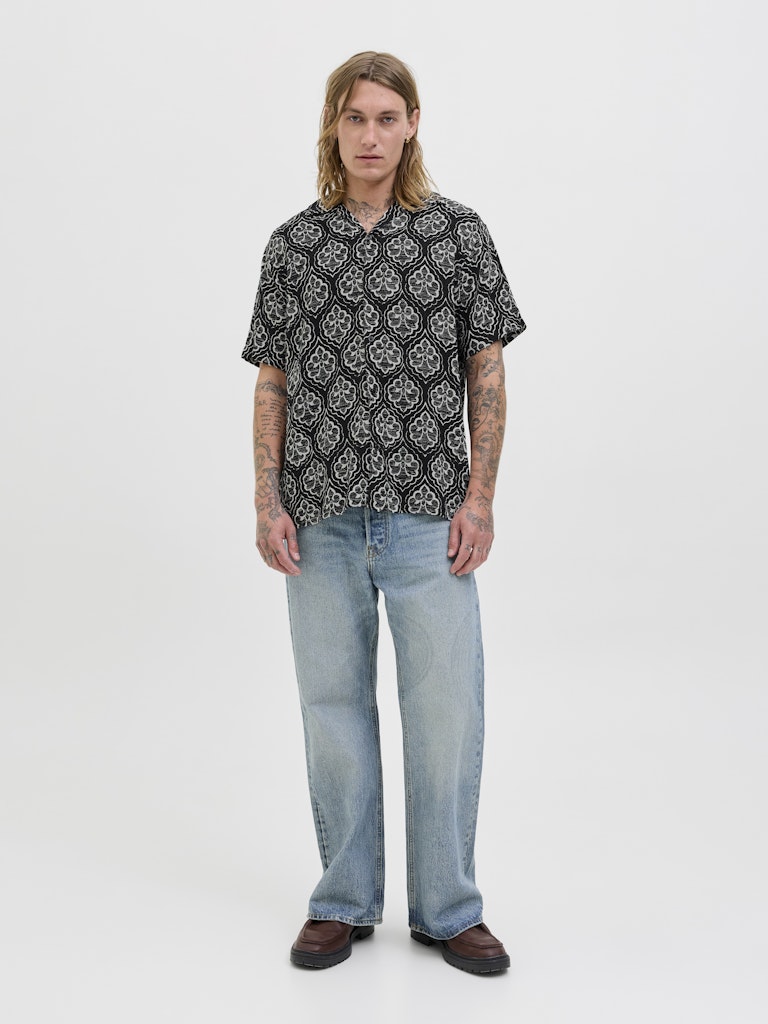 Jack & Jones Herren Hemden lang Black