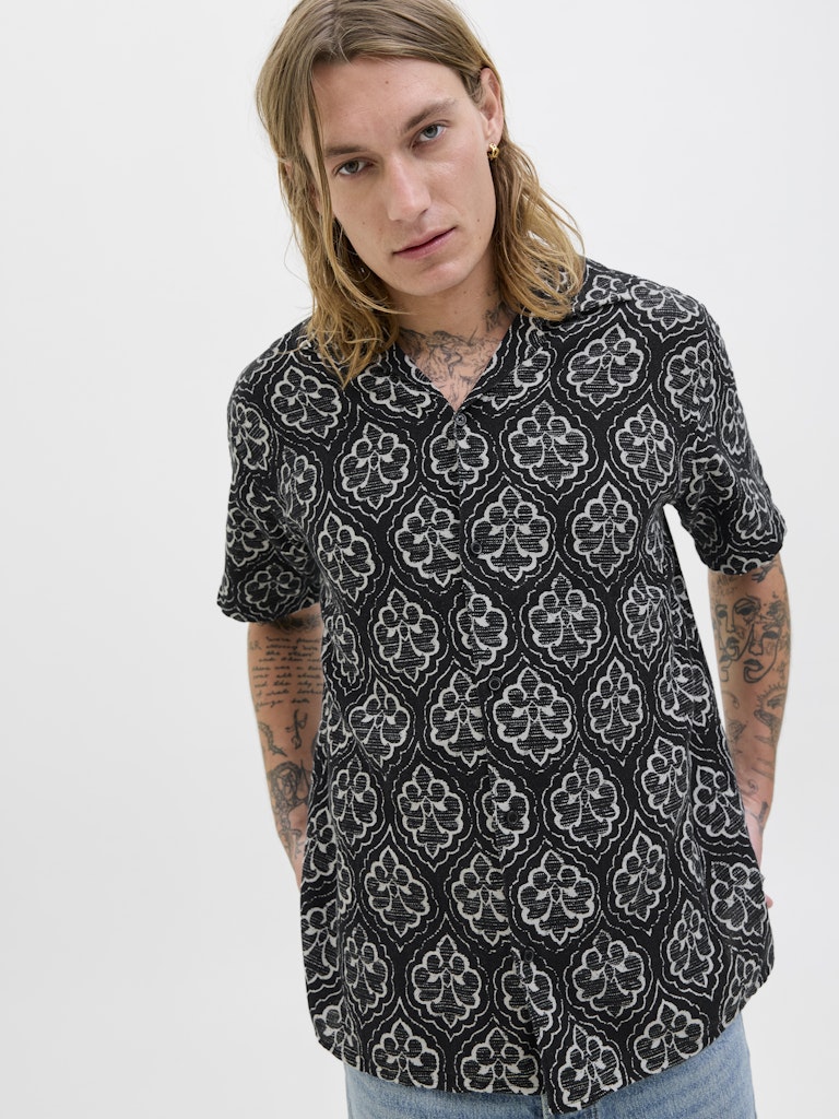 Jack & Jones Herren Hemden lang Black
