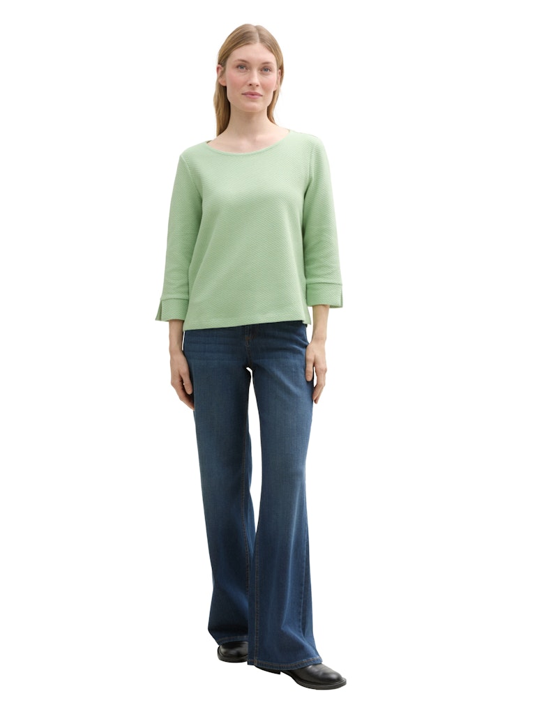 Tom Tailor Damen Sweatshirts Green Structure