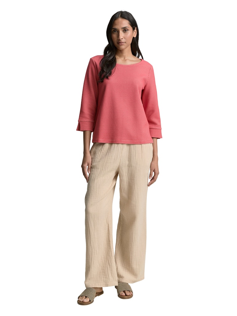 Tom Tailor Damen Sweatshirts Red Structure